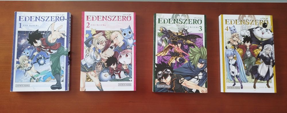 Coleção de mangas de "Edens Zero" novos (1, 2, 3 e 4)