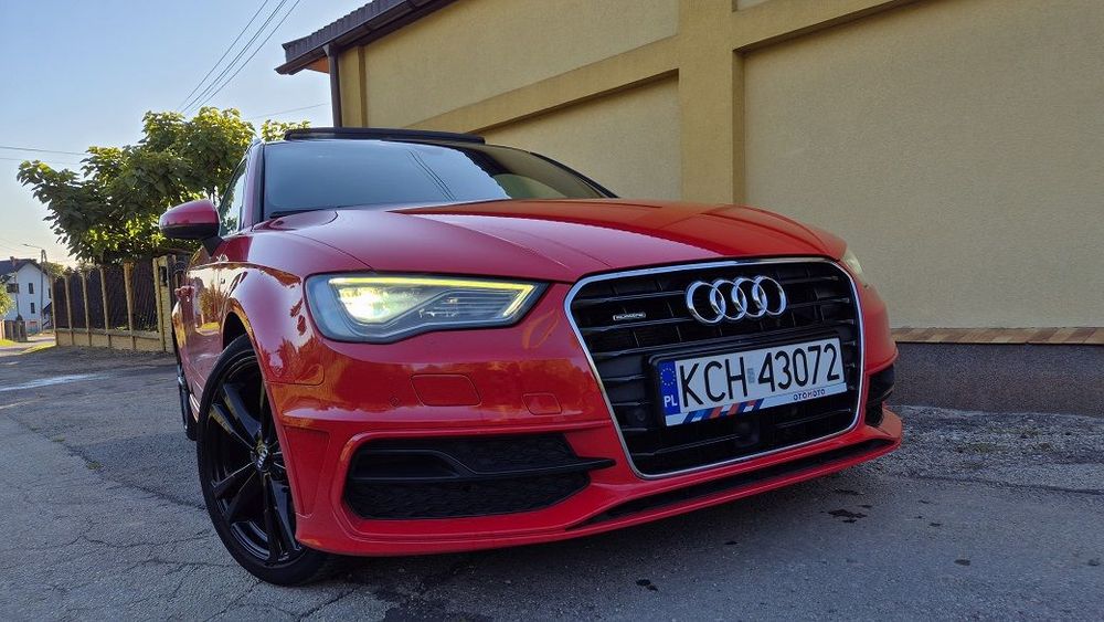Audi A3 Sportback 2L-185Km-Quattro-S-Line Matrix-Panorama-Skóra Radar