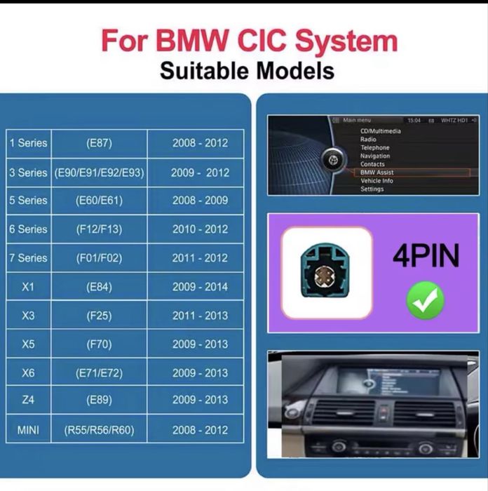 Бездротова система CarPlay Android для BMW CIC