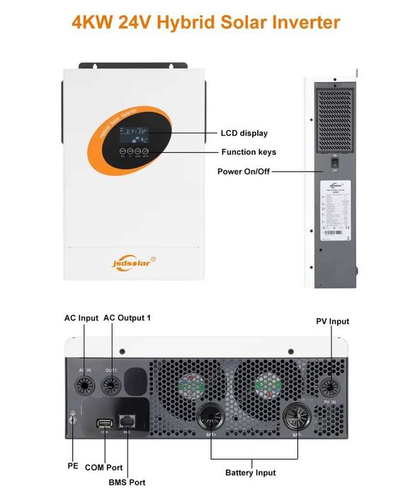 Inwerter Hybrydowy Off-Grid 12kW wiFi Mppt 2x7500W 160A 500V