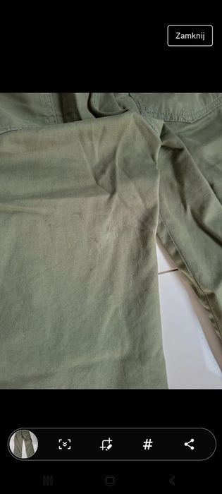 Spodnie zielone Cargo Bershka 32 xxs