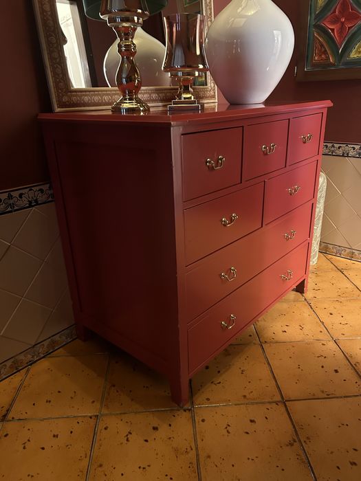 Móvel Gavetas Rosa Escuro