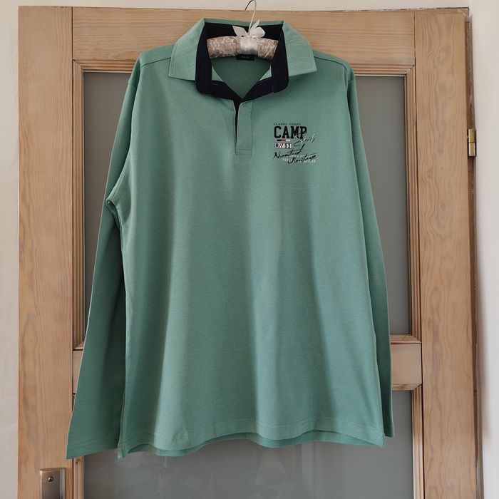Bluza polo z kołnierzykiem i długim rękawem