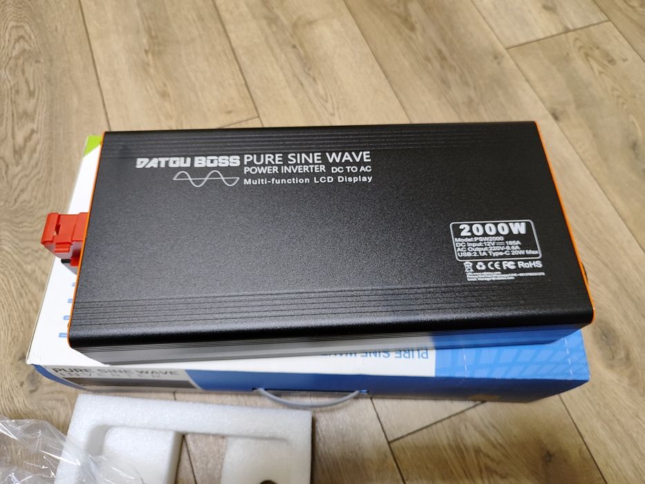 Інвертор 12v  DATOUBOSS 2000W(4000W)Чистий синус. В наявності