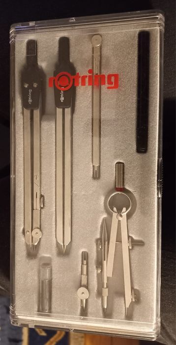 Estojo de compassos Rotring, c/acessórios