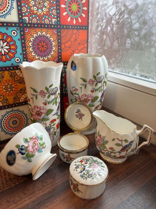 Англійська порцеляна Aynsley Wedgwood та ін. Мініатюри вази шкатулки