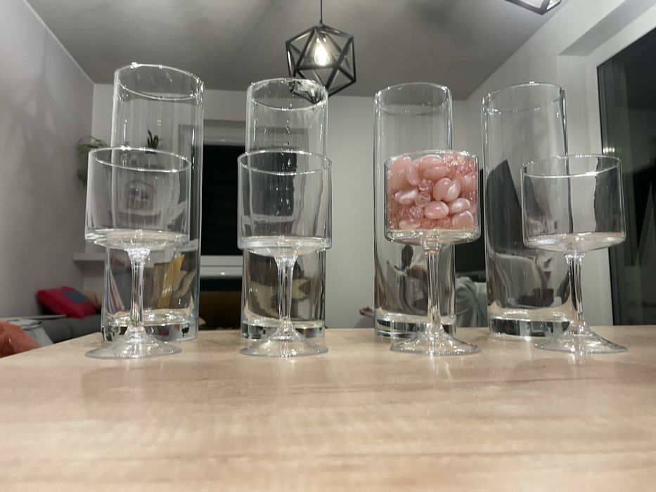 Wazon szklany ślubny. Tuby i kielichy + gratis