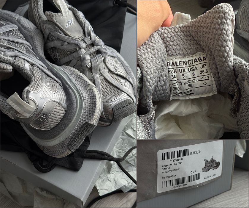 NEW 2025 Balenciaga 3XL Extreme Laces B Sneaker grey