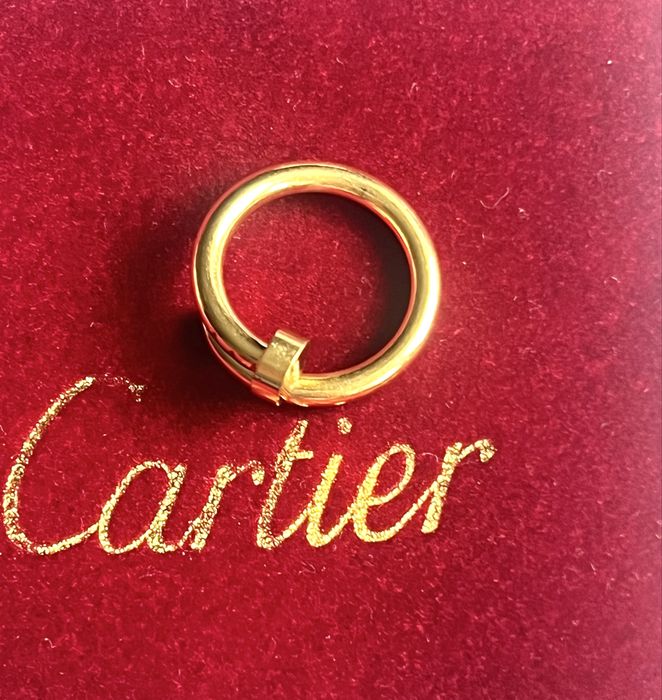 Zloty pierscionek  cartier gwóźdź stal nierdzewna