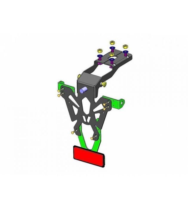 suporte matricula kawasaki ninja zx-6 r -c8-spk021