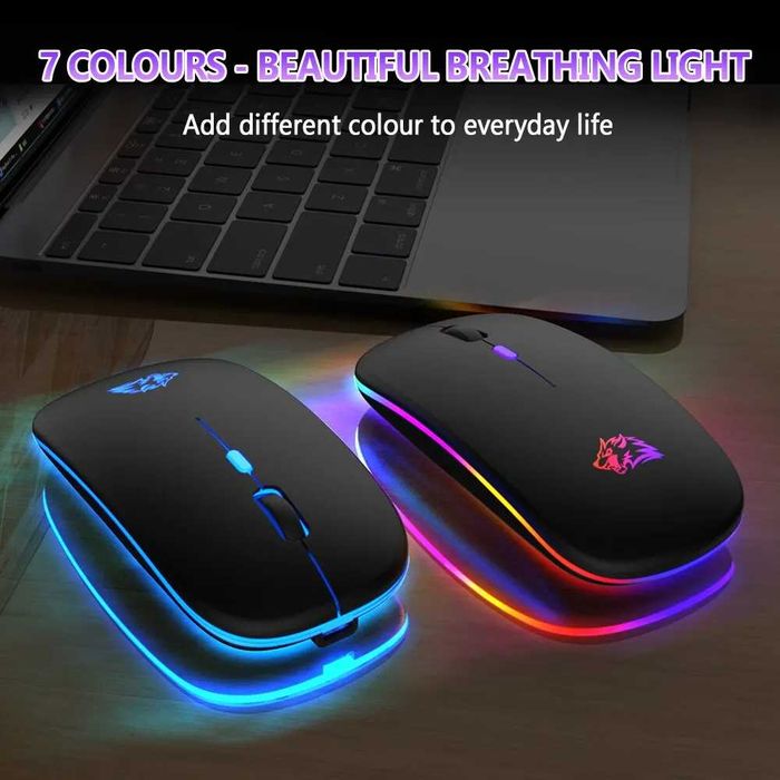 Rato Óptico USB Bluetooth / 2.4GHz Wireless Sem Fios Gaming Ergonómico
