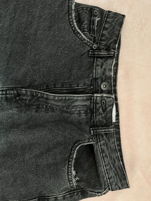 Czarne/szare spodnie typu boyfriend Zara 36/S