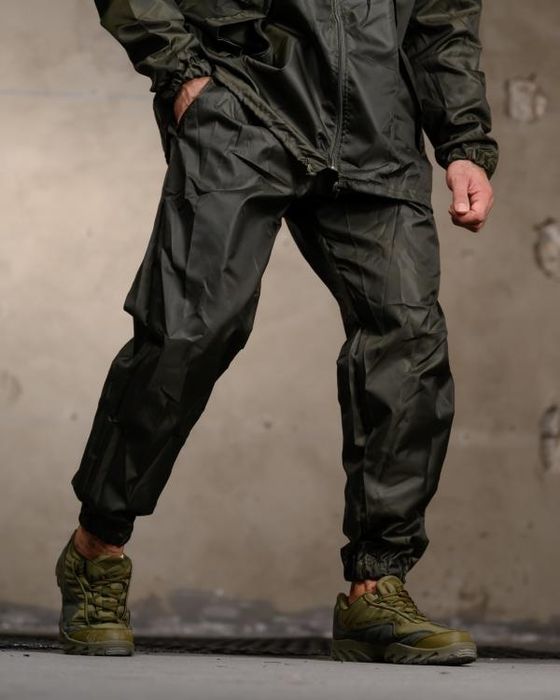 Дождевик тактический армейский Олива ,Raincoat suit olive.Дощовик костюм для військових.