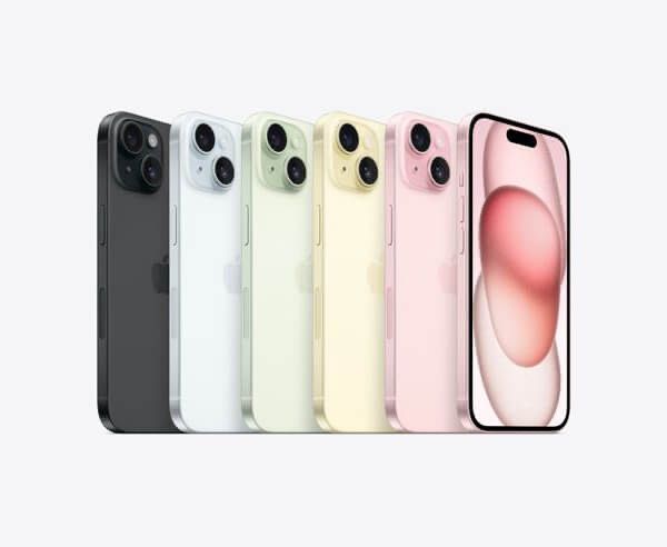 iPhone 15 128 256 512 Black Green Blue Pink Yellow