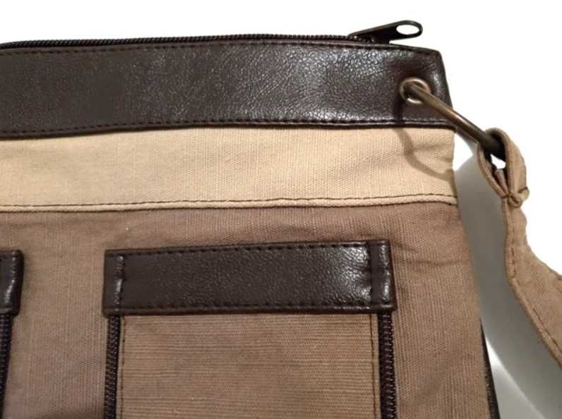 Carteira em couro com interior 100% algodão