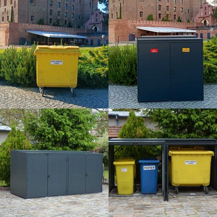 Wiata Altana Śmietnikowa Blaszak Zabudowa Obudowa  Koszy 660/1100 L