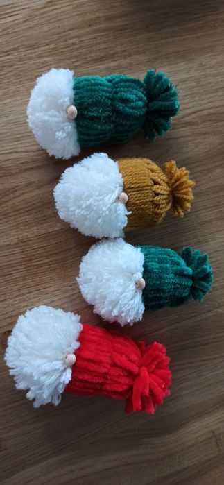 Gnomy, skrzaty na choinkę handmade