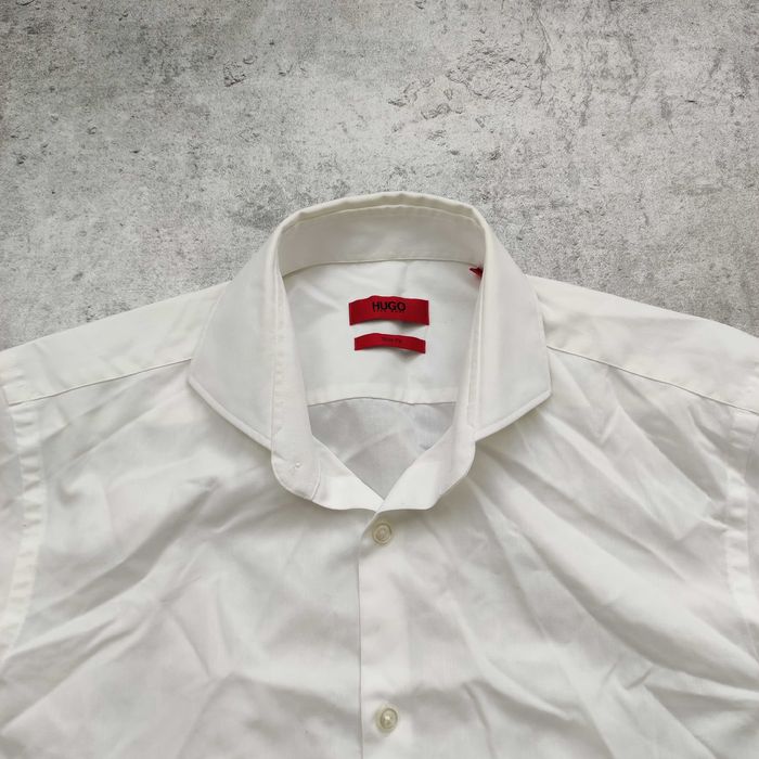 MĘSKA Koszula Elegancka Biała PREMIUM Garnitur Hugo Boss Klasyczna