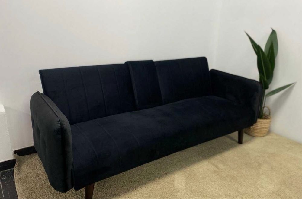 Sofa veludo preto