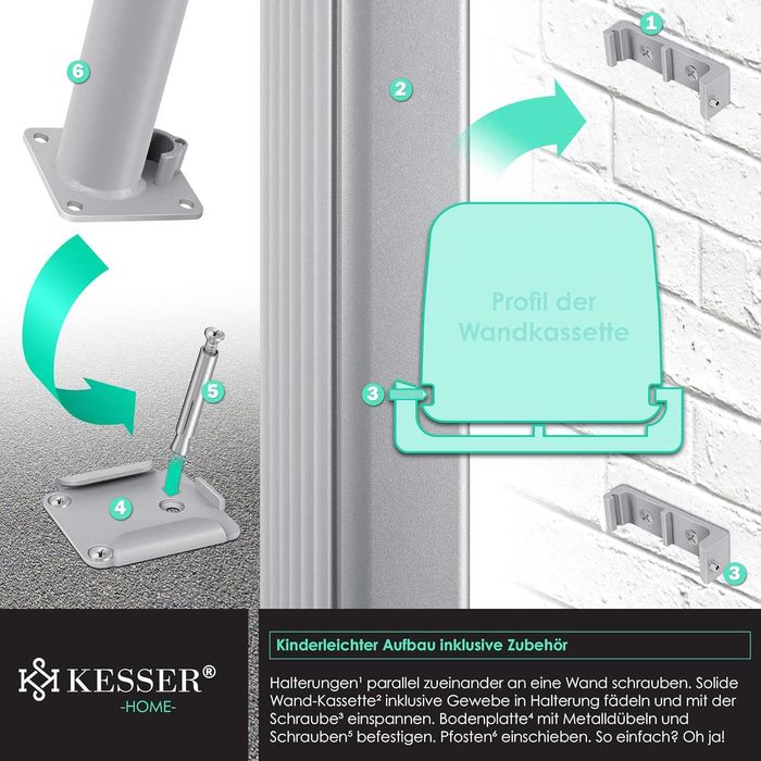 Nowa markiza boczna /roleta/żaluzja/ochraniacz/180x300cm/KESSER !9022!