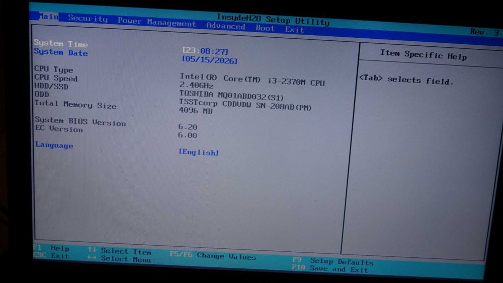 Laptop Toshiba Satellite Pro c850