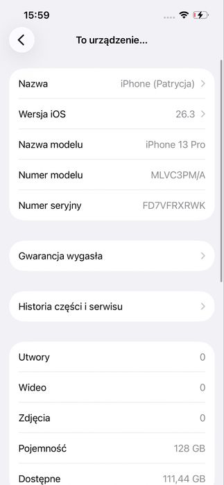Iphone 13 pro złoty 128 GB