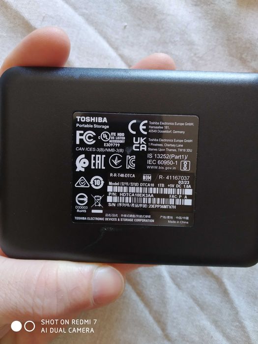 Disco Externo Toshiba 2.5" 1TB CANVIO ADVANCE