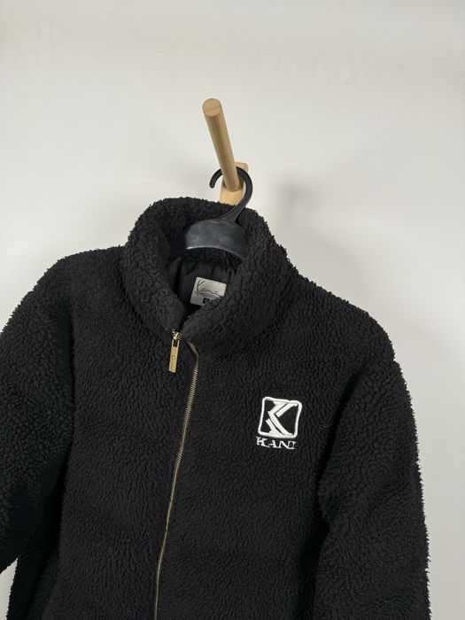 Karl Kani czarna kurtka pikowana ocieplana puffer miś baranek M