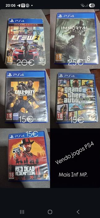 Jogos Ps4 usados mas em bom estado