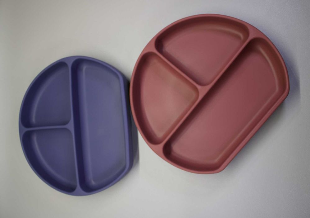 Дитяча трисекційна силіконова тарілка з присоскою