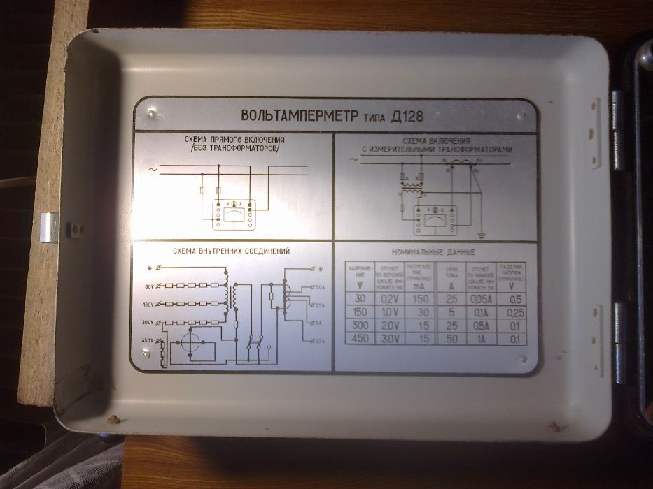Вольтамперметр ферродинамический переносной Д 128 =НОВЫЙ!