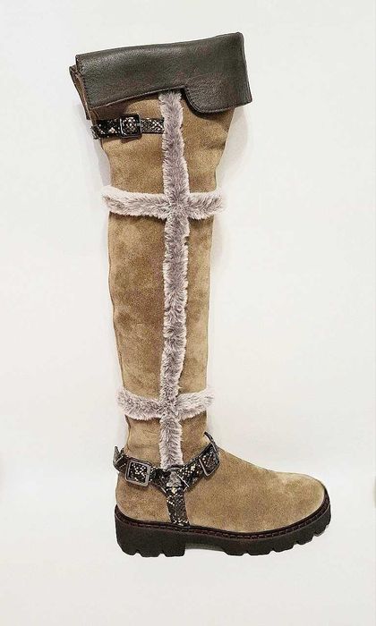 Теплі та стильні зимові ботфорти