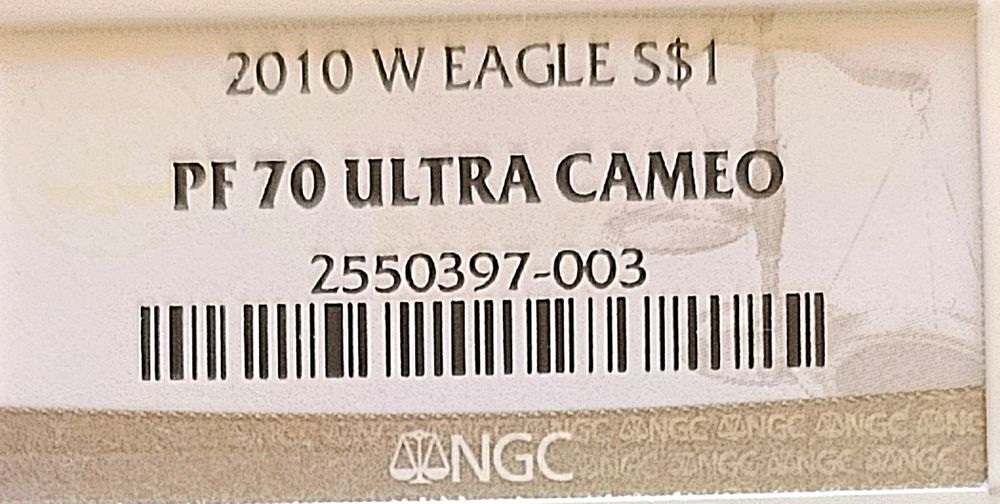 USA 1 $ 2010 Proof MAX NGC PF 70 Ultra Cameo