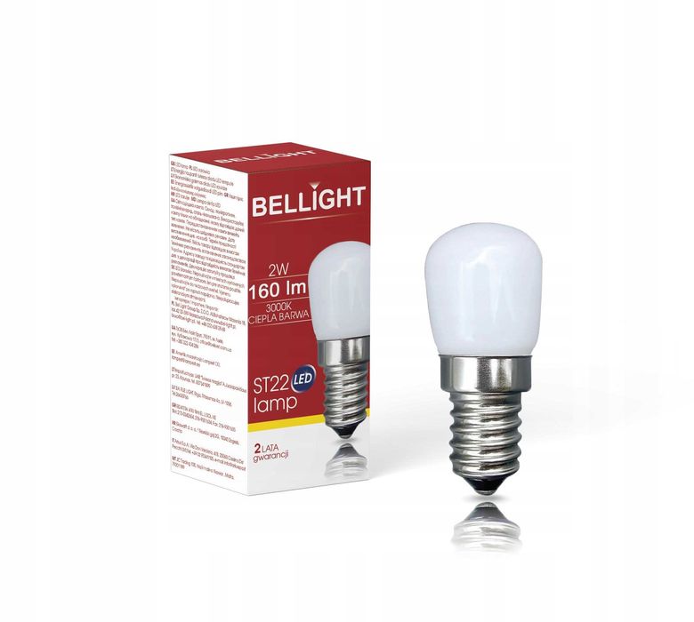 Żarówka LED KAPSUŁKA 2W  160lm Ciepła E14 Lodówka Okap Maszyna Lampka