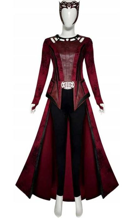Damski kostium Wanda Maximoff Scarlet Red Witch Crown Cosplay roz. L