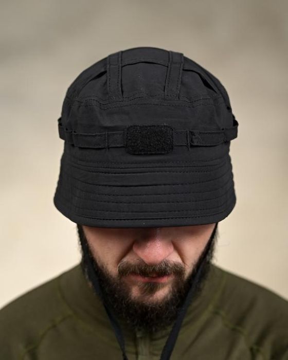 Панама AMEDIS black для військових ,Тактична Панама  RIP STOP