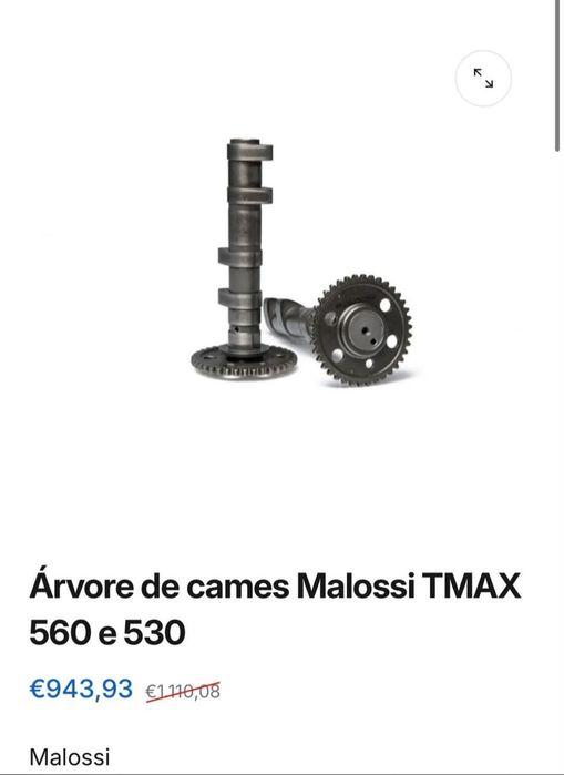 Árvore De Cames para  tmax 530 e 560 novas