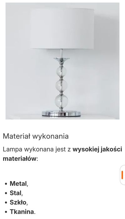 Piękna lampa stołowa