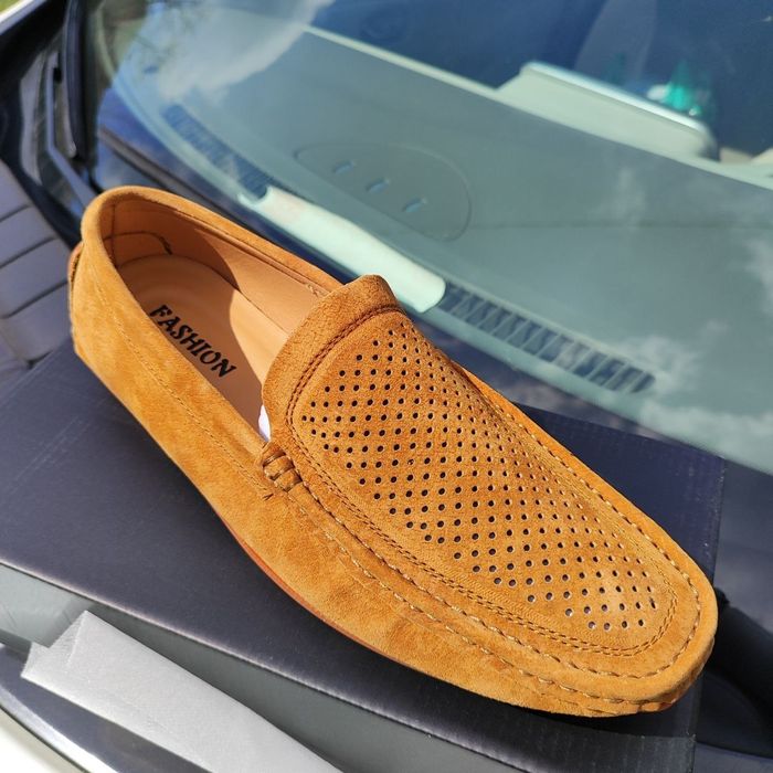 Мокасины замшевые, туфли мужские натуральная кожа Днепр.