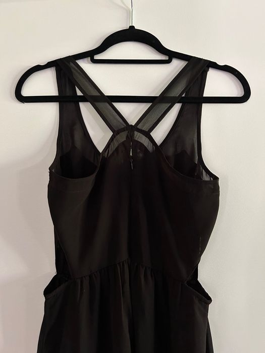 Zara czarna elegancka długa maxi sukienka rozmiar S