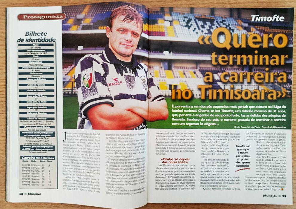 Revista Mundial + poster Rui Costa e Michel Preud'Homme