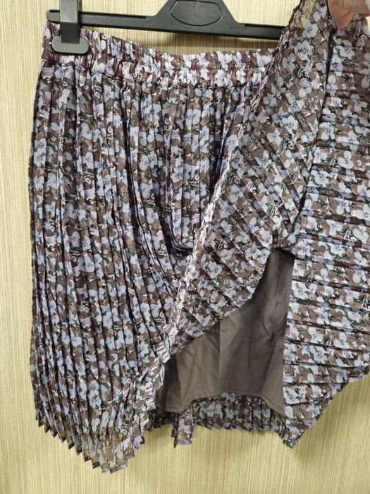 Spódnica midi kwiaty lila czekolada YAS Outlet M/L !!!