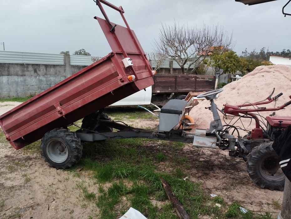 Motocultivador com Reboque Basculante com Documentos