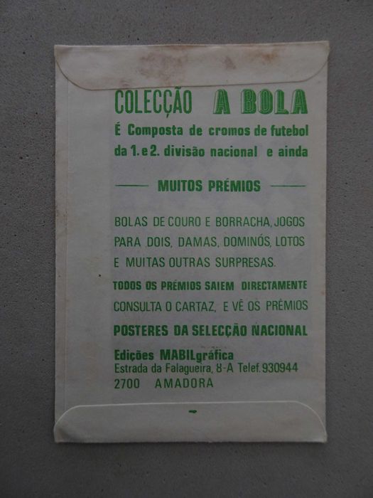 Carteira de cromos fechada futebol - A Bola - Mabilgráfica