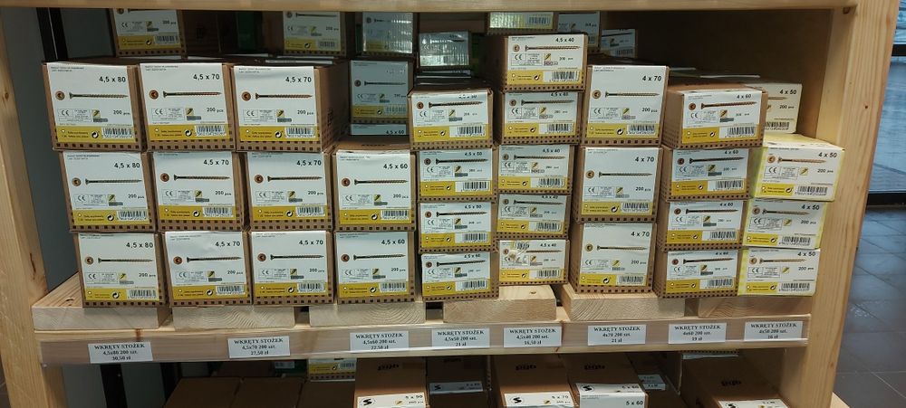 Wkręty do drewna 4x60 stożkowe 200 szt.