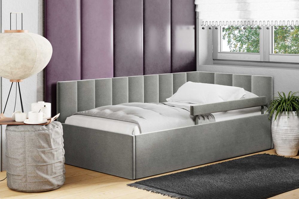 Tapczan Łóżko młodzieżowe z stelażem+ pojemnik szybka wysyłka