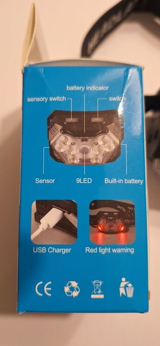 Lanterna de cabeça.