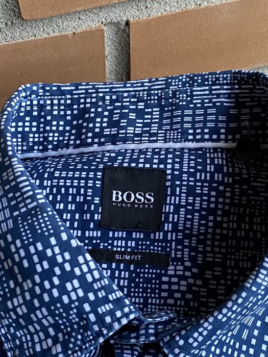 Рубашка Hugo Boss оригінал синя L