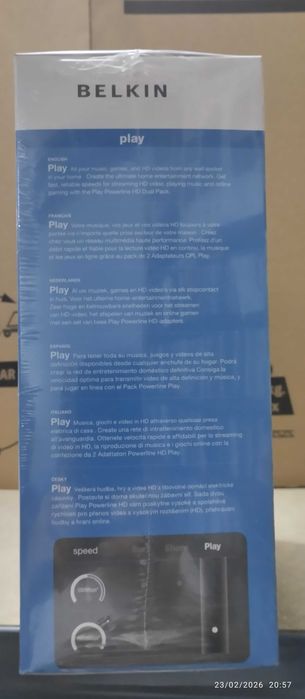 CPL Belkin 1000 Mbps gigabit prise ethernet Secteur Play