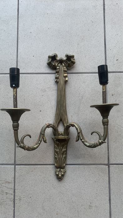 Świecznik, kinkiet, oprawa oświetleniowa, antyk